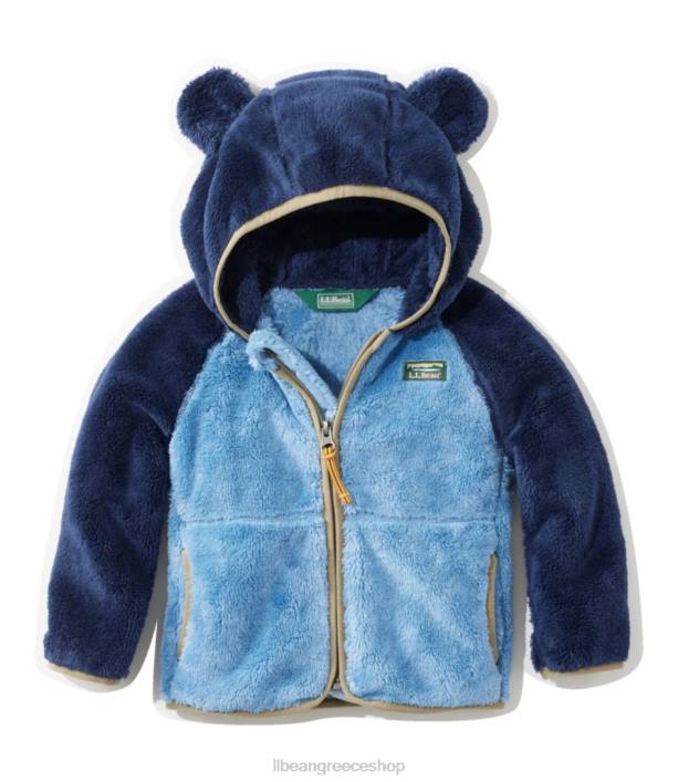 παιδιά φλις τζάκετ με ψηλό σωρό 6PHT3672 L.L.Bean εξωτερικά ενδύματα φωτεινό ναυτικό/απαλό μπλε