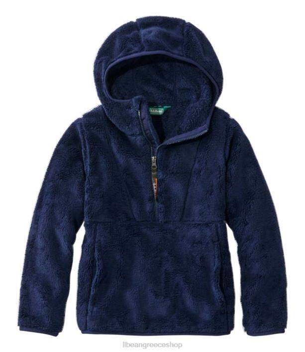 παιδιά πουλόβερ φλις με κουκούλα 6PHT3476 L.L.Bean εξωτερικά ενδύματα φωτεινό ναυτικό