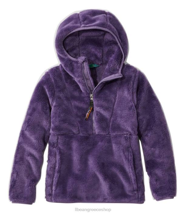 παιδιά πουλόβερ φλις με κουκούλα 6PHT4993 L.L.Bean εξωτερικά ενδύματα σιωπηλό μωβ