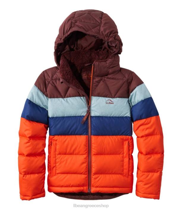 παιδιά πουπουλένιο μπουφάν 6PHT5143 L.L.Bean εξωτερικά ενδύματα πορτοκάλι