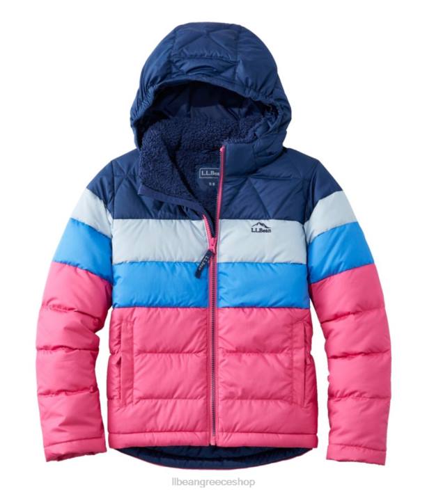 παιδιά πουπουλένιο μπουφάν 6PHT6081 L.L.Bean εξωτερικά ενδύματα ροζ μούρο