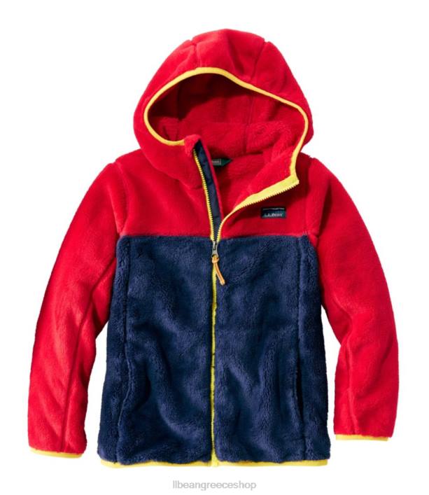 παιδιά φλις hi-pile 6PHT3670 L.L.Bean εξωτερικά ενδύματα σκούρο κόκκινο/φωτεινό ναυτικό