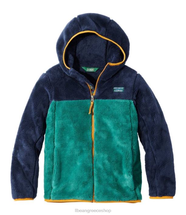 παιδιά φλις hi-pile 6PHT902 L.L.Bean εξωτερικά ενδύματα φωτεινό ναυτικό/ζεστό γαλαζοπράσινο