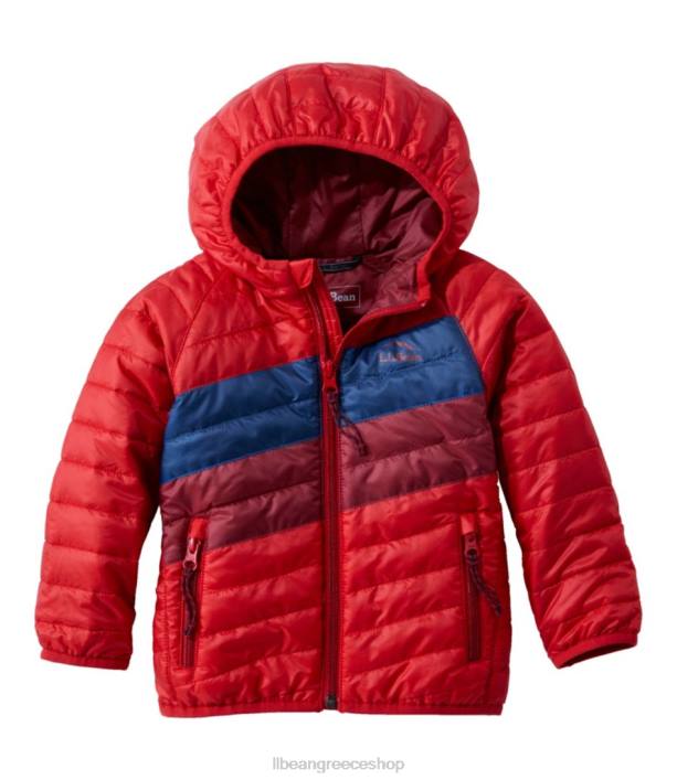 παιδιά μπουφάν primaloft με κουκούλα 6PHT5138 L.L.Bean εξωτερικά ενδύματα σκούρο κόκκινο/κόκκινο του βουνού