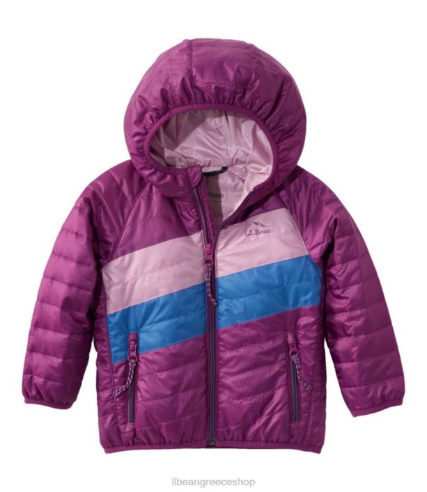 παιδιά μπουφάν primaloft με κουκούλα 6PHT938 L.L.Bean εξωτερικά ενδύματα σκούρο μουριά/ανοιχτό μοβ