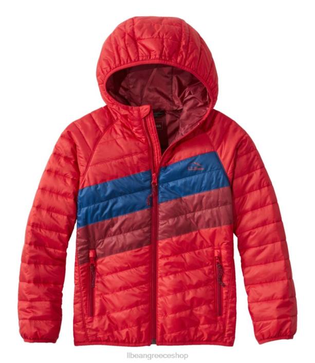 παιδιά μπουφάν primaloft packaway με κουκούλα 6PHT6058 L.L.Bean εξωτερικά ενδύματα σκούρο κόκκινο/κόκκινο του βουνού
