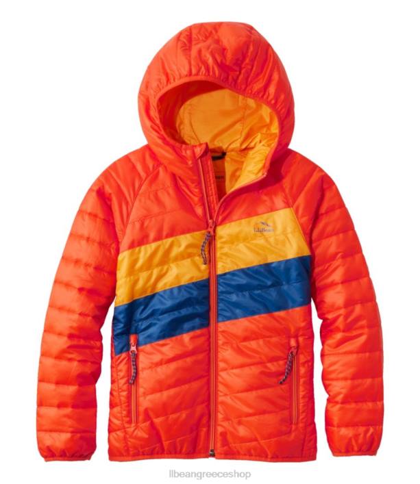 παιδιά μπουφάν primaloft packaway με κουκούλα 6PHT874 L.L.Bean εξωτερικά ενδύματα πορτοκαλί/χρυσός οδηγός