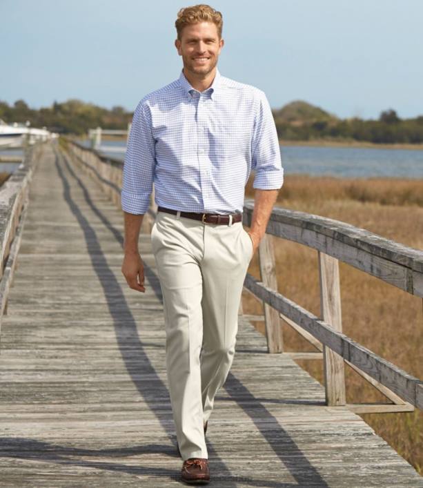 άνδρες chino χωρίς ρυτίδες 6PHT5024 LLBean x Double L είδη ένδυσης ΠΟΛΕΜΙΚΟ ΝΑΥΤΙΚΟ
