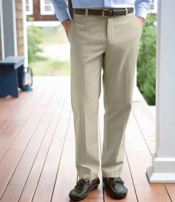 άνδρες chino χωρίς ρυτίδες 6PHT671 LLBean x Double L είδη ένδυσης χακί
