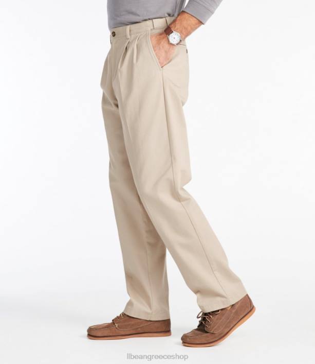 άνδρες chino χωρίς ρυτίδες 6PHT677 LLBean x Double L είδη ένδυσης χακί