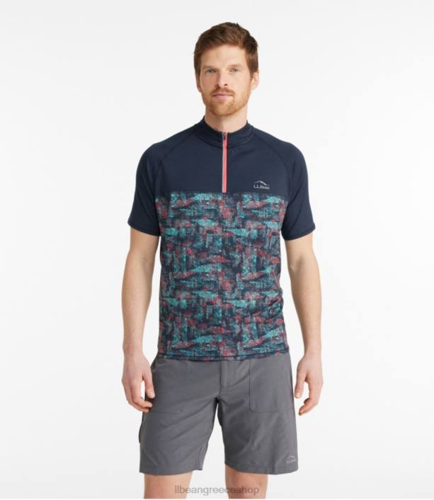 άνδρες comfort ποδηλατική φανέλα 6PHT535 LLBean είδη ένδυσης classic navy geo print/classic navy