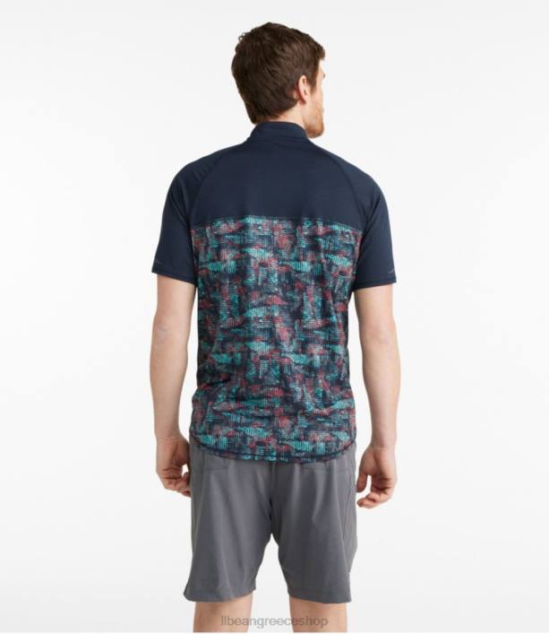 άνδρες comfort ποδηλατική φανέλα 6PHT535 LLBean είδη ένδυσης classic navy geo print/classic navy