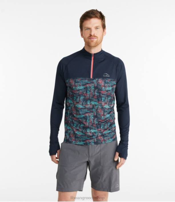 άνδρες comfort ποδηλατική φανέλα 6PHT595 LLBean είδη ένδυσης classic navy geo print/classic navy