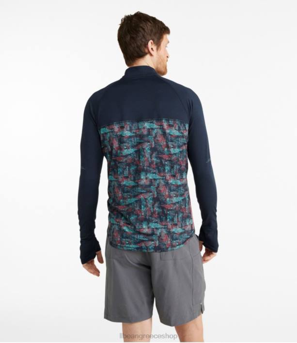 άνδρες comfort ποδηλατική φανέλα 6PHT595 LLBean είδη ένδυσης classic navy geo print/classic navy