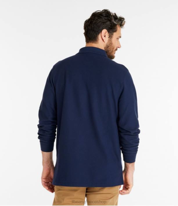 άνδρες premium πόλο 6PHT6506 LLBean x Double L είδη ένδυσης βαθύ ζαφείρι