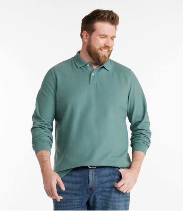 άνδρες premium πόλο 6PHT6506 LLBean x Double L είδη ένδυσης βαθύ ζαφείρι