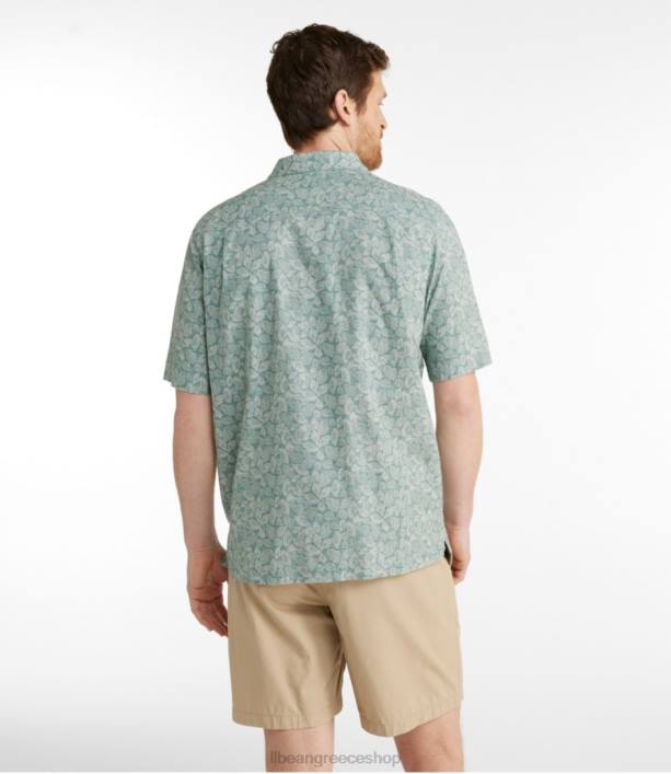 άνδρες tropics πουκάμισο 6PHT6904 LLBean είδη ένδυσης τριφύλλι αφηρημένη γεωγραφική