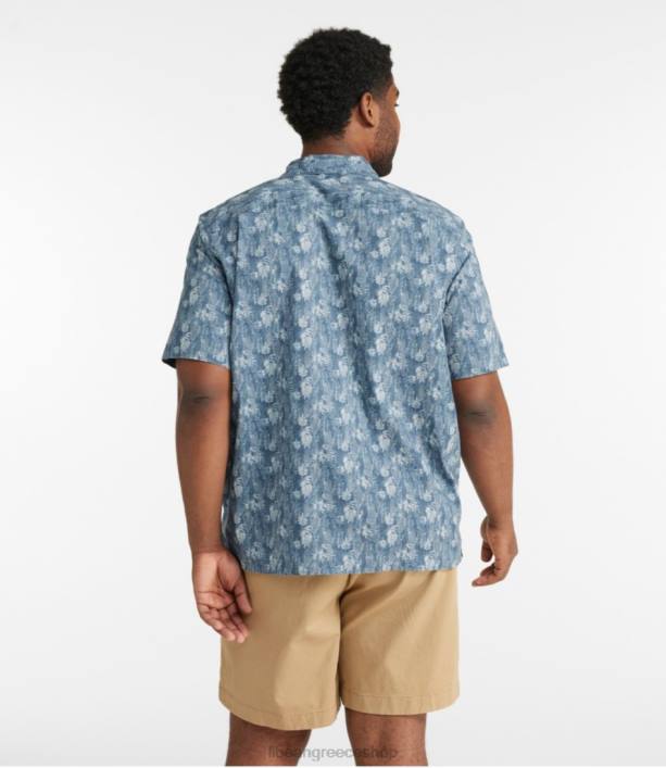 άνδρες tropics πουκάμισο 6PHT6904 LLBean είδη ένδυσης τριφύλλι αφηρημένη γεωγραφική