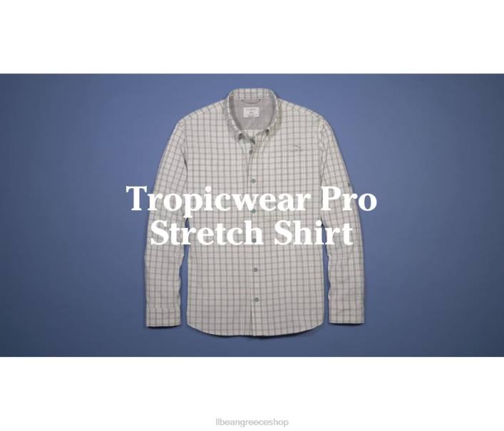 άνδρες tropicwear pro stretch πουκάμισο 6PHT4902 LLBean είδη ένδυσης άγκυρα γκρι