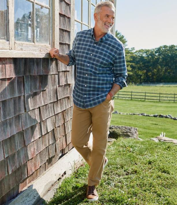 άνδρες Άνετο πουκάμισο oxford 6PHT3206 LLBean είδη ένδυσης μπλε της κόλπου
