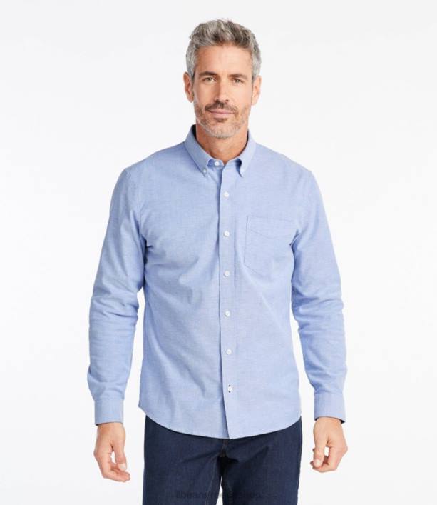 άνδρες Άνετο πουκάμισο oxford 6PHT429 LLBean είδη ένδυσης ελαφρύ κοβάλτιο