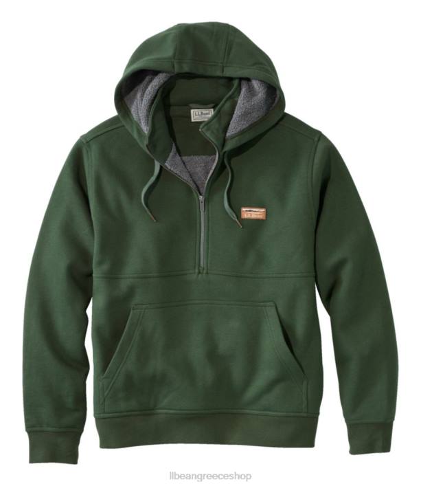 άνδρες Φούτερ με μισό φερμουάρ katahdin iron 6PHT3432 LLBean είδη ένδυσης σκιά του δάσους