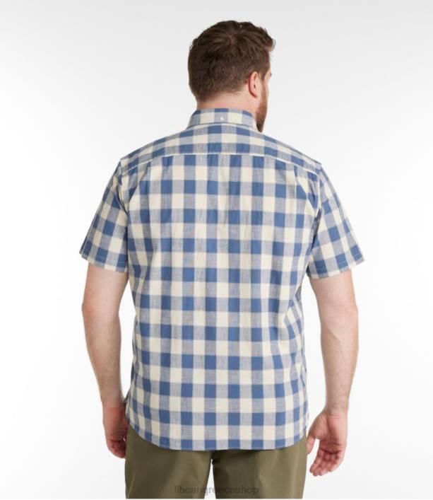 άνδρες άνετο ελαστικό πουκάμισο chambray 6PHT3505 LLBean είδη ένδυσης απαλό τιρκουάζ