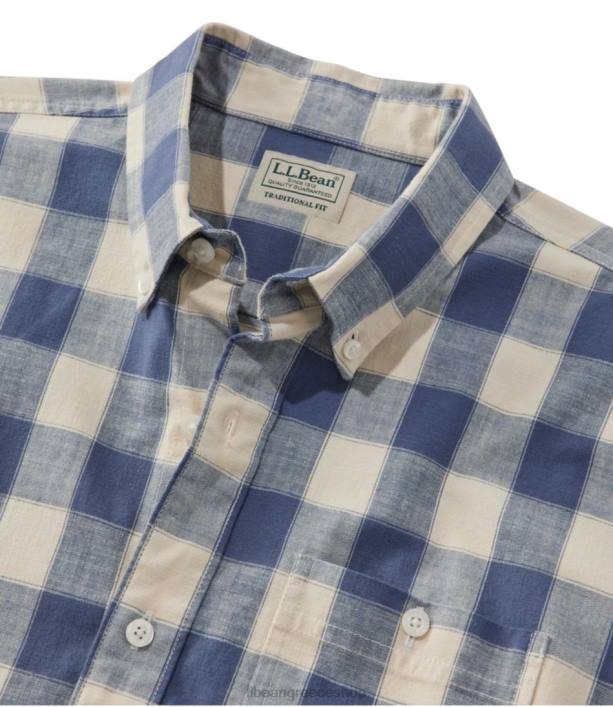 άνδρες άνετο ελαστικό πουκάμισο chambray 6PHT3505 LLBean είδη ένδυσης απαλό τιρκουάζ
