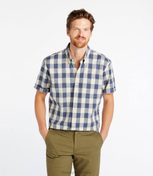 άνδρες άνετο ελαστικό πουκάμισο chambray 6PHT7035 LLBean είδη ένδυσης ορυκτό κόκκινο