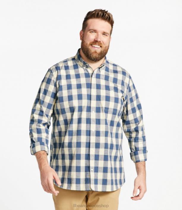 άνδρες άνετο ελαστικό πουκάμισο chambray 6PHT7199 LLBean είδη ένδυσης ορυκτό κόκκινο
