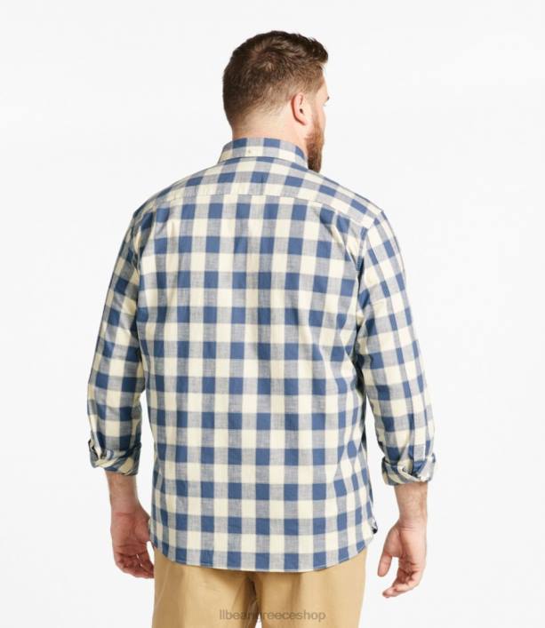 άνδρες άνετο ελαστικό πουκάμισο chambray 6PHT7199 LLBean είδη ένδυσης ορυκτό κόκκινο
