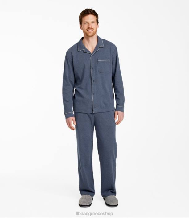 άνδρες βαμβακερή πλεκτή πιτζάμες 6PHT3066 LLBean είδη ένδυσης γκρι ρείκι