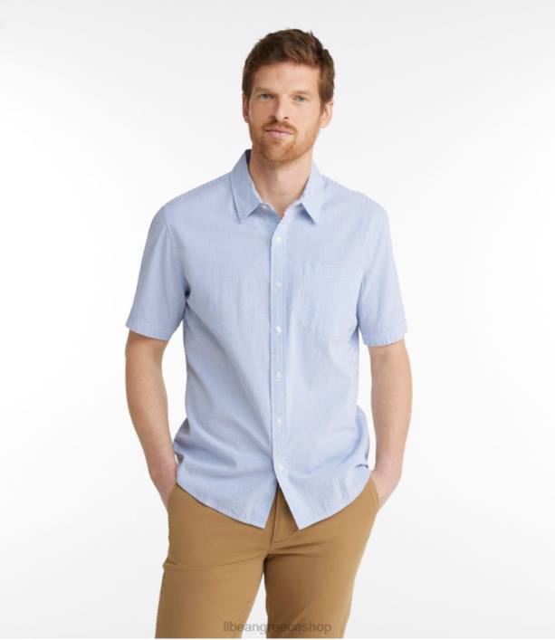 άνδρες βιολογικό πουκάμισο σαράκι 6PHT3143 LLBean είδη ένδυσης γαλάζιο