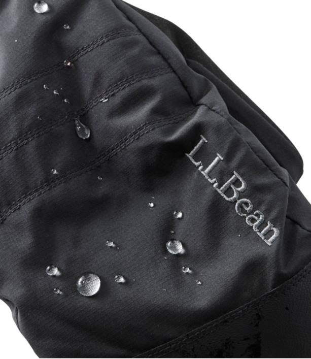 άνδρες γάντια σκι primaloft gore-tex 6PHT796 LLBean αξεσουάρ μαύρος