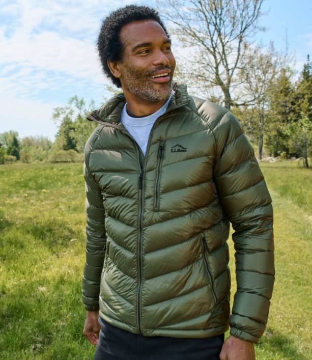 άνδρες εξαιρετικά ελαφρύ τζάκετ 850 6PHT521 LLBean εξωτερικά ενδύματα χρυσό πεδίου