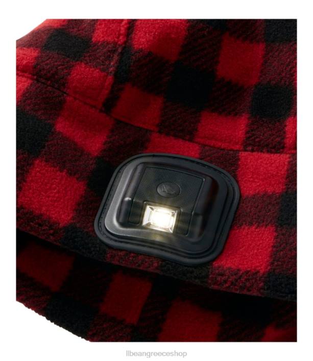 άνδρες επαναφορτιζόμενο led pathfinder beanie 6PHT660 LLBean αξεσουάρ κόκκινο/μαύρο καρό