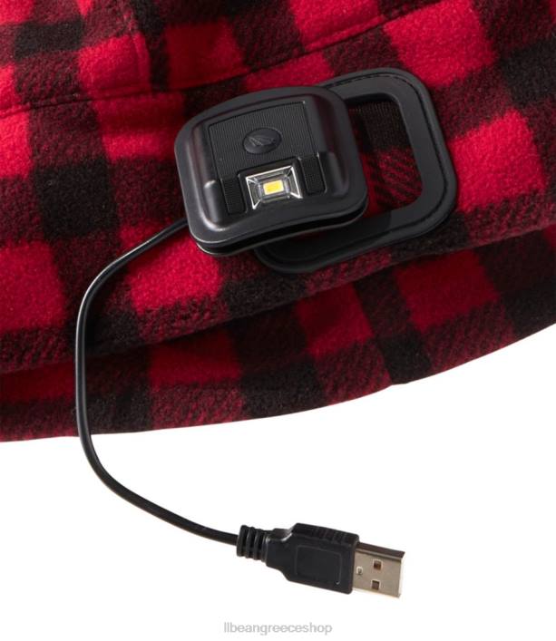 άνδρες επαναφορτιζόμενο led pathfinder beanie 6PHT660 LLBean αξεσουάρ κόκκινο/μαύρο καρό