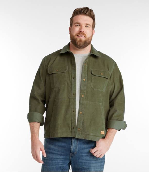 άνδρες κοτλέ πουκάμισο με φασόλια τζακ 6PHT124 LLBean είδη ένδυσης marsh brown