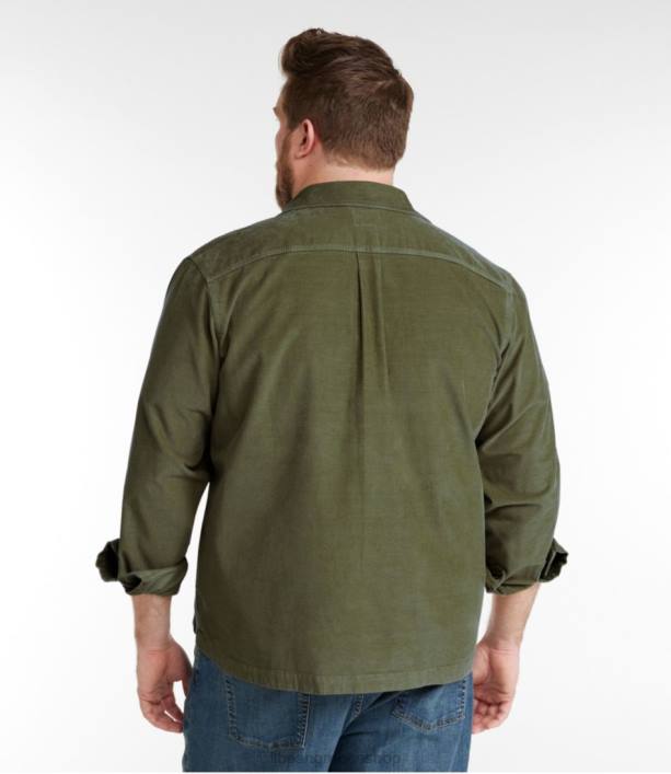 άνδρες κοτλέ πουκάμισο με φασόλια τζακ 6PHT124 LLBean είδη ένδυσης marsh brown