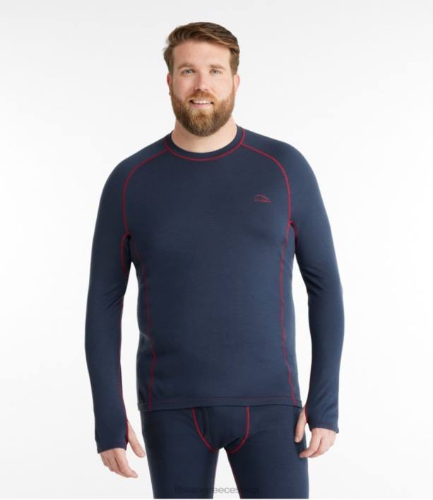άνδρες μαλλί cresta μεσαίου βάρους 250 crew top 6PHT3519 LLBean είδη ένδυσης ναυτικό άνθρακα