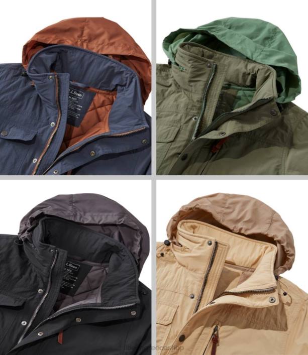 άνδρες μονωμένο μπουφάν ταξιδιού 6PHT5029 LLBean εξωτερικά ενδύματα απολιθωμένο καφέ