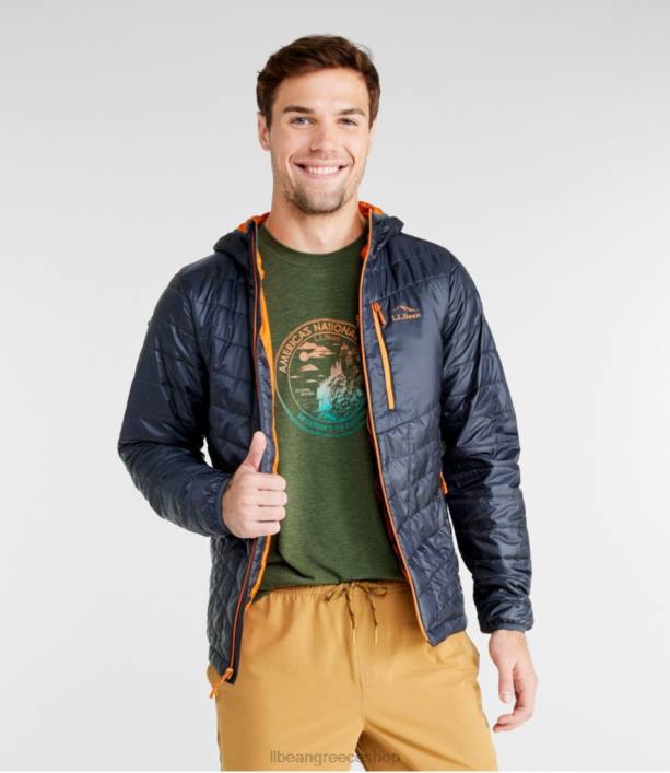 άνδρες μπουφάν primaloft packaway με κουκούλα 6PHT516 LLBean εξωτερικά ενδύματα τροπικό δάσος/βαθύ βάλσαμο