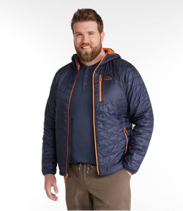 άνδρες μπουφάν primaloft packaway με κουκούλα 6PHT516 LLBean εξωτερικά ενδύματα τροπικό δάσος/βαθύ βάλσαμο