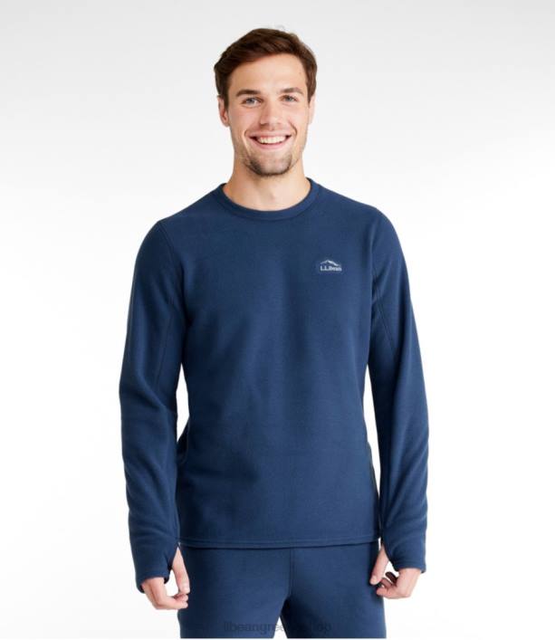 άνδρες πλήρωμα στρώμα βάσης fleece 6PHT3567 LLBean είδη ένδυσης σκούρο θαλασσινό μπλε