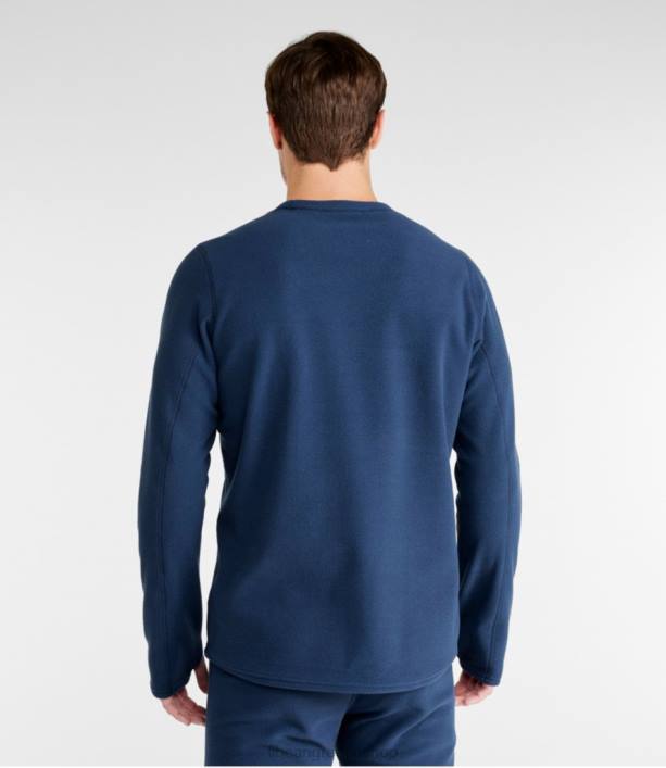 άνδρες πλήρωμα στρώμα βάσης fleece 6PHT3567 LLBean είδη ένδυσης σκούρο θαλασσινό μπλε