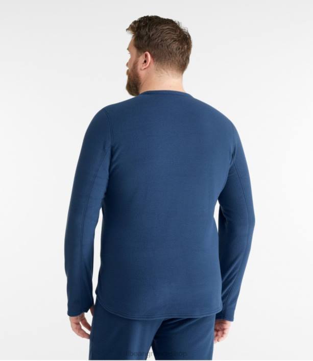 άνδρες πλήρωμα στρώμα βάσης fleece 6PHT3567 LLBean είδη ένδυσης σκούρο θαλασσινό μπλε