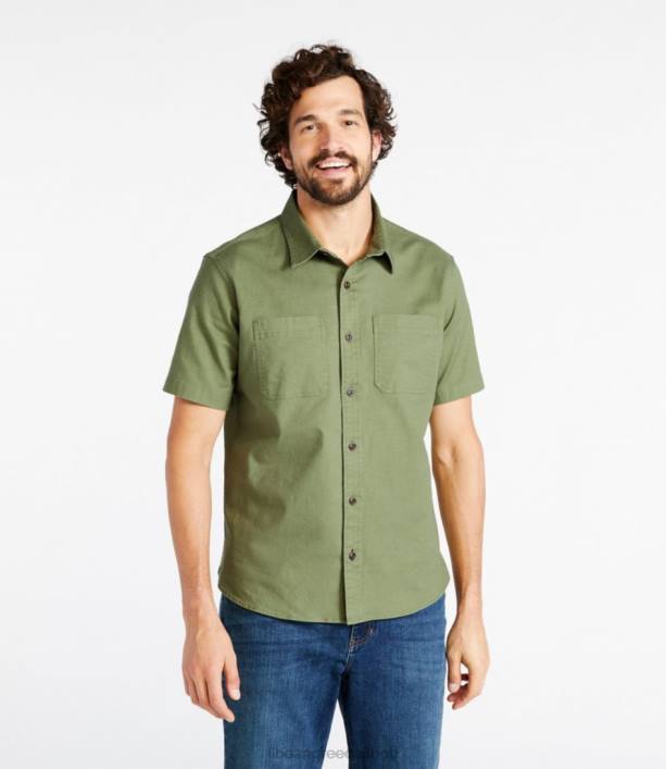 άνδρες πουκάμισο από twill beanflex 6PHT227 LLBean είδη ένδυσης φαράγγι χακί