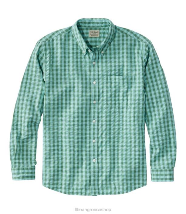 άνδρες πουκάμισο από οργανικό βαμβάκι 6PHT275 LLBean είδη ένδυσης απαλό τιρκουάζ