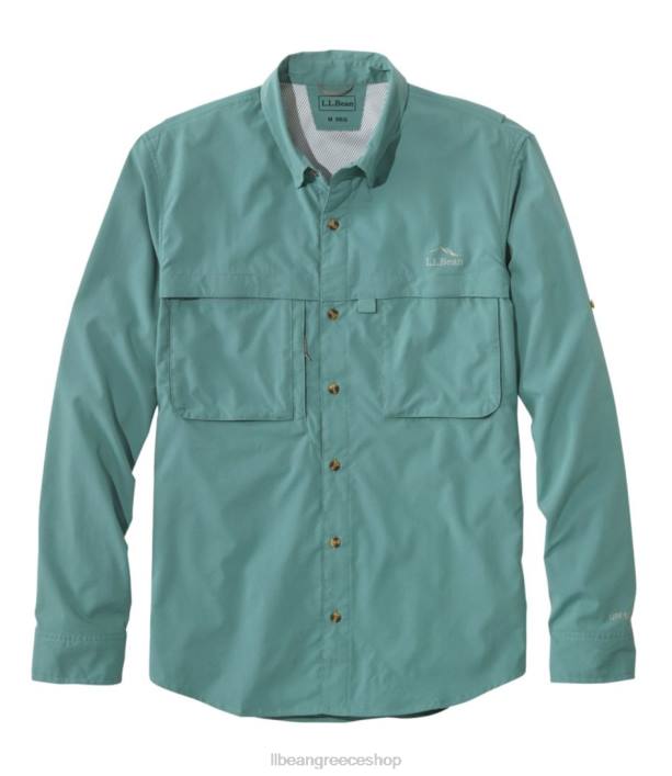 άνδρες πουκάμισο με τροπικά ρούχα 6PHT3134 LLBean είδη ένδυσης ορυκτό μπλε
