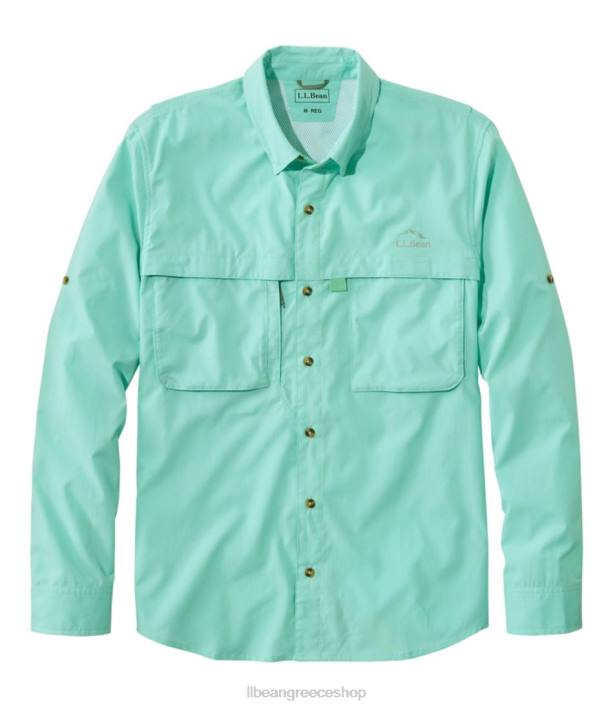 άνδρες πουκάμισο με τροπικά ρούχα 6PHT4744 LLBean είδη ένδυσης ξεθωριασμένος νεφρίτης